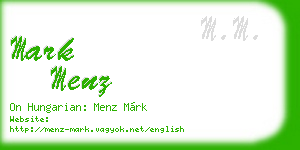 mark menz business card